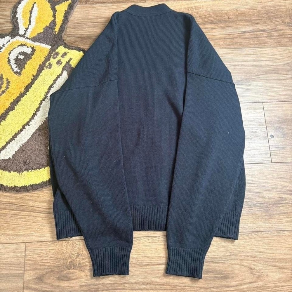 90s Angelica black cardigan with embroidered palm tree design (0163) - Picture 4 of 4